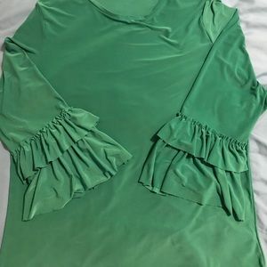 •SOLD• Green Ruffled top